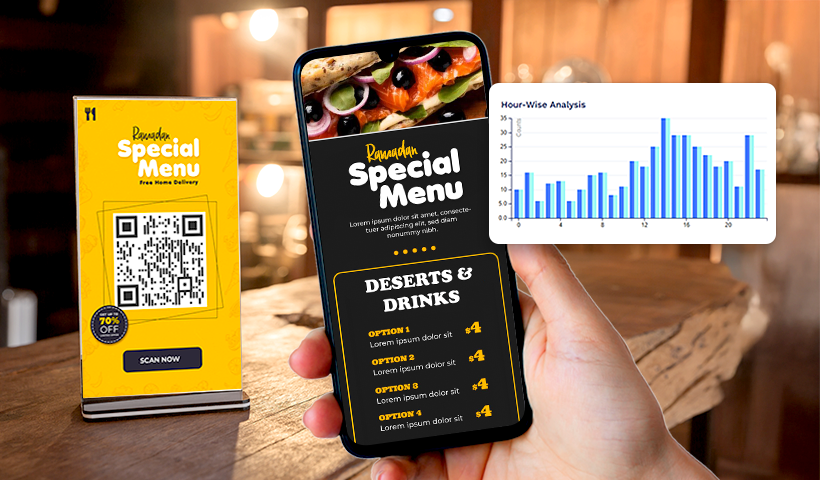 Food & hospitality industries using QR code analytics