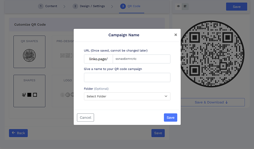 Click ‘Save’ to generate your Event Ticket QR Code. Your event ticket QR Code is now ready for use!