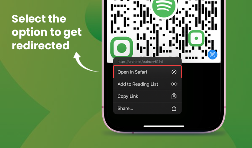 select the option to get redirected.