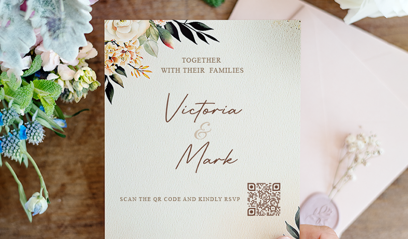 QR codes on wedding invites