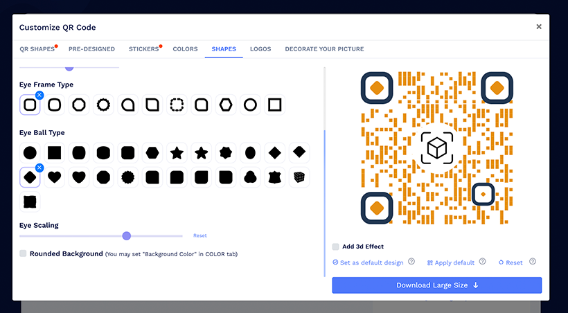 Pasul 4: Proiectați și personalizați codul QR. Alegeți dintr-o gamă largă de forme, modele și culori unice pentru codurile QR. Luați în considerare adăugarea logo-ului mărcii dvs. și a unui îndemn la acțiune pentru a atrage scanări.
