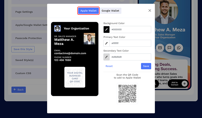 确保您位于 Apple Wallet 选项卡上。