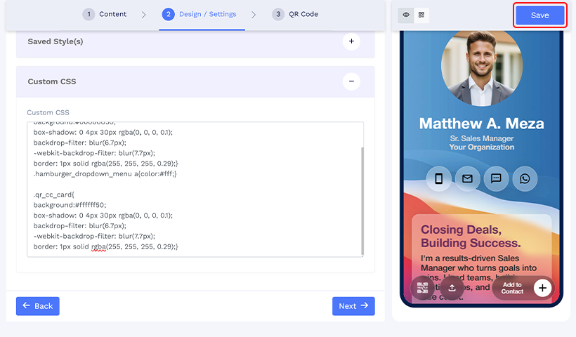Cliquez sur Enregistrer pour appliquer les modifications.