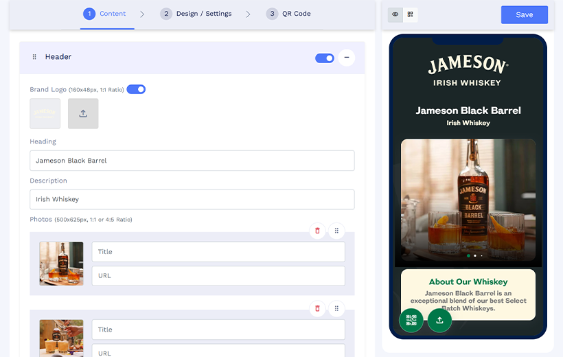 Podaj informacje o swojej kampanii pokazujące Jameson Black Barrel