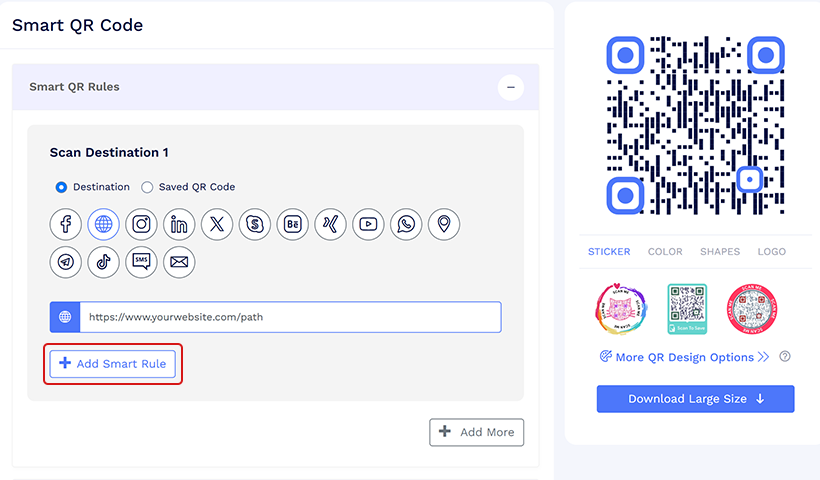 Click "Add Smart Rule" and choose "Time."

Enter the "start" and "end" times for when this rule should work. Choose the right "timezone".