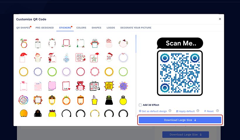 Download your QR code