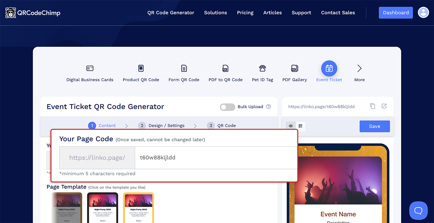 Ticket Code Style Event Ticket QR Code Generator and Check-in System