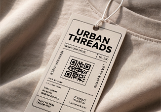 GS1 QR code for apparel and fashion products providing product details, materials, and care instructions