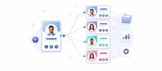 Managing multiple digital business cards for teams