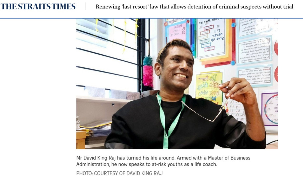 David King featured in The Straits Times