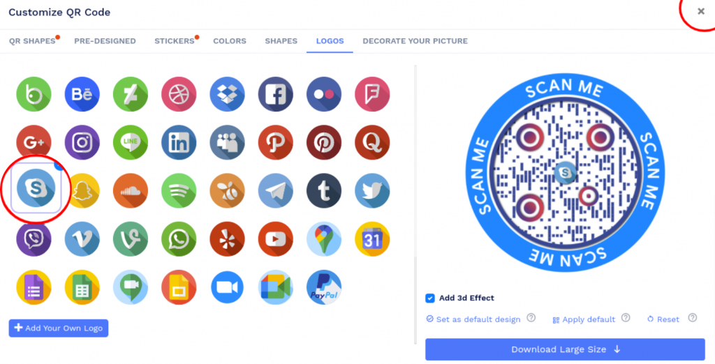 Customize meeting QR code design