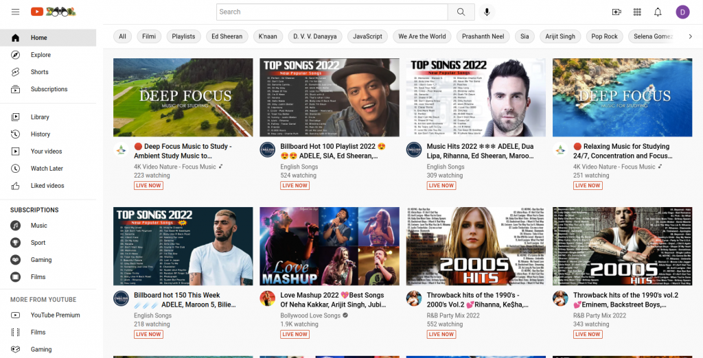 Open a video sharing platform