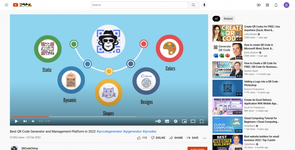 Select the video to share