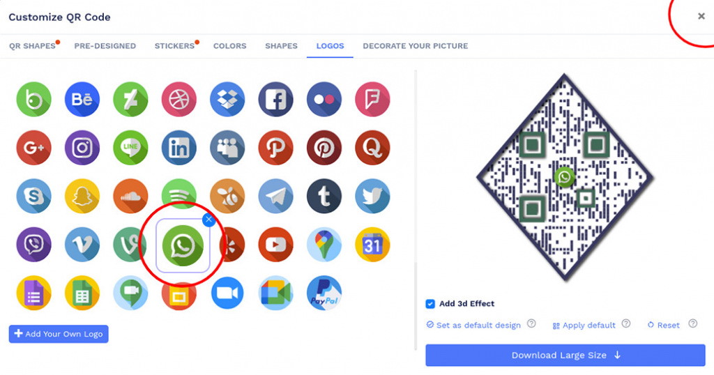 Customize WhatsApp QR code design
